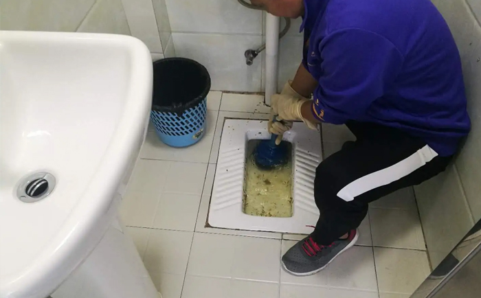 畜禽良种场疏通蹲坑